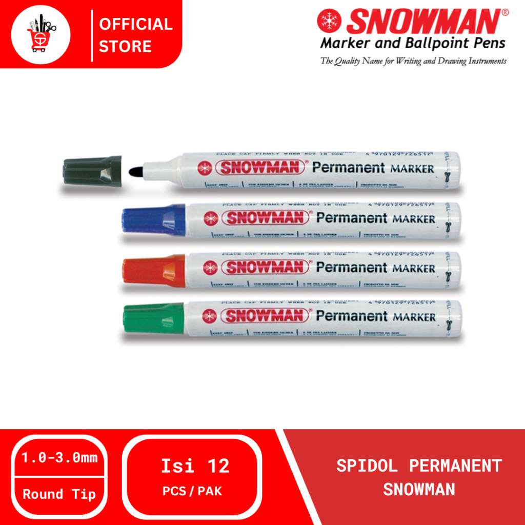 

Permanent Marker | Marker | Spidol Permanen Snowman G-12 (1 PCS)