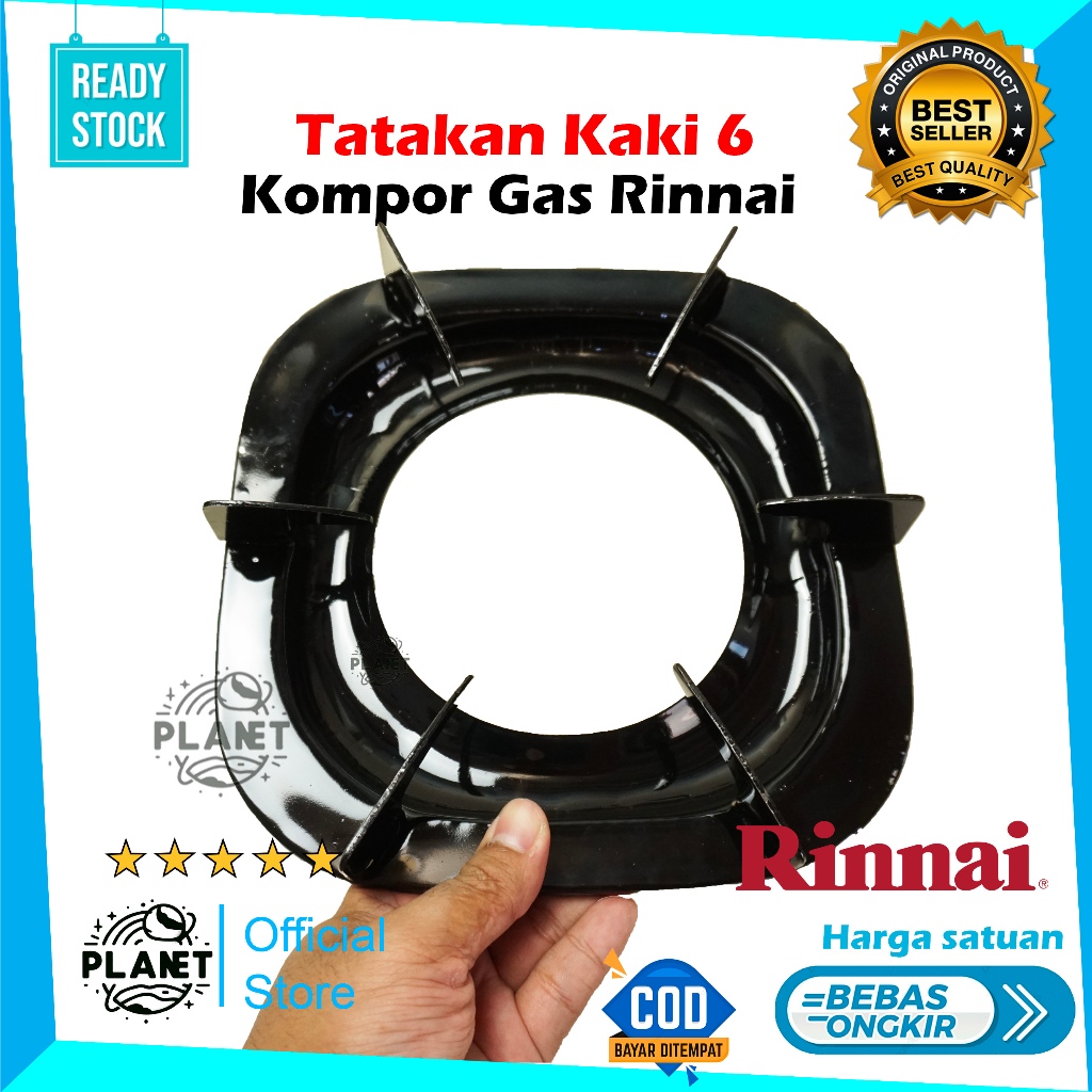 Tatakan Tungku Kompor Gas Rinnai Jumbo Kaki 6 RI 712 BGX RI 602 BGX