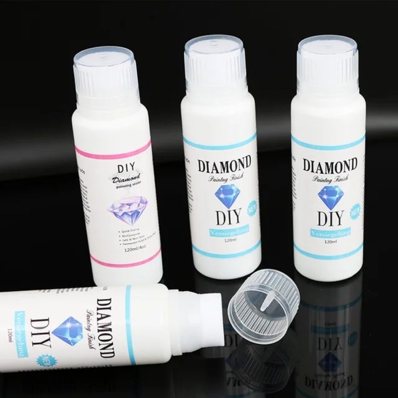 

YUH 120ML DIY Diamond painting conserver sealing glue/lem segel lukisan berlian permanen Hold shine