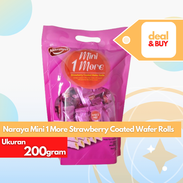 

Naraya Mini 1 More - Strawberry Coated Wafer Rolls 200g
