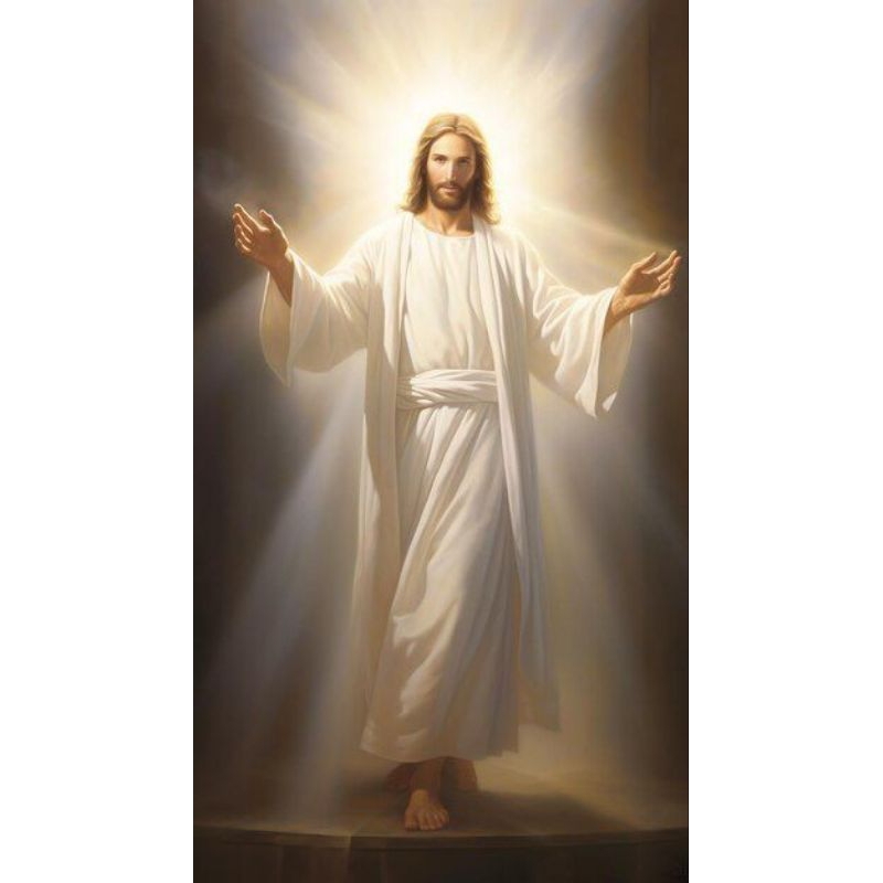 Poster Cetak Hiasan Dinding Jumbo Gambar Tuhan Yesus Uk 70x100 Cm, Dekorasi Rumah Ruang Tamu Minimal