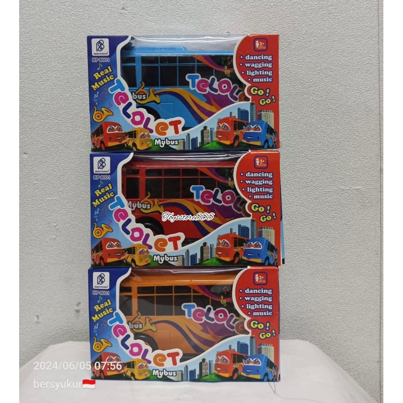 Mainan Bus Telolet Dancing Bus Oleng Musik Lampu