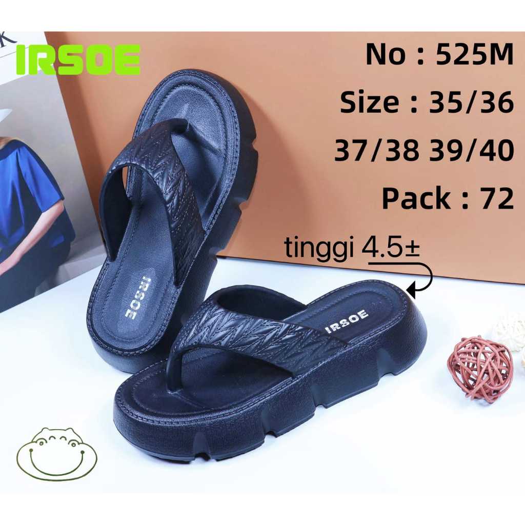 SENDAL CEWEK/SENDAL JEPIT WEDGES IRSOE WANITA KARET JELLY TEBAL MODEL TERBARU KEKINIAN 2024