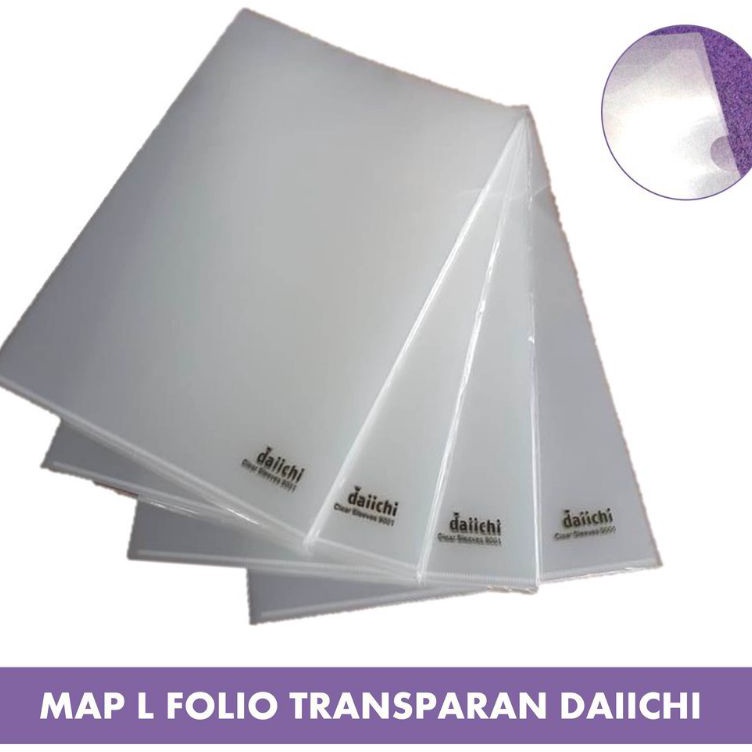 

Cuma disini Map LClear Sleeves Transparant Daiichi A4 Dan F4 1pak12pcs