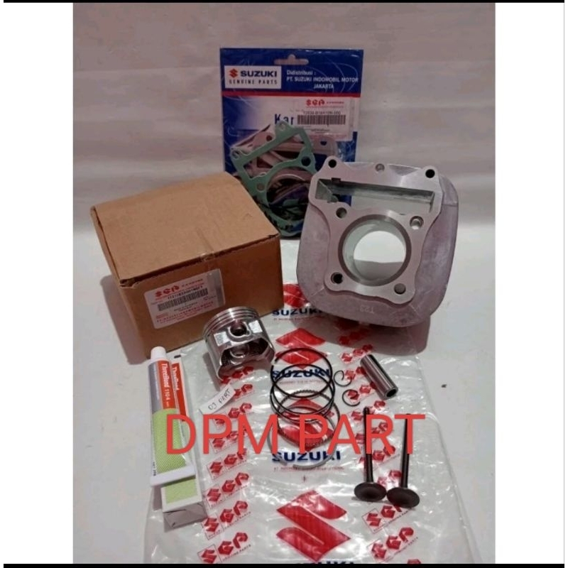 Blok seher komplit+klep set Suzuki spin 125/Skydrive/Skywive/Arasi kualitas original