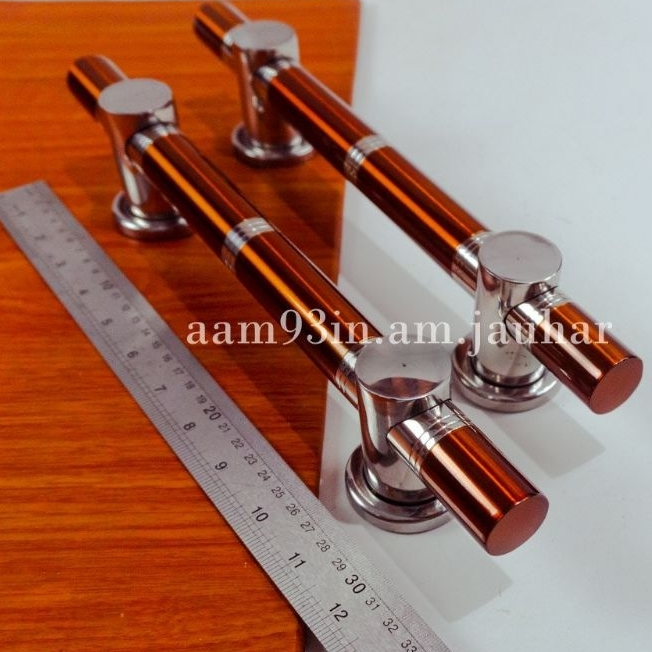 Kunci pintu kupu tarung minimalis door pull stainless handle pintu gagang pintu 33 cm bulat lis spb