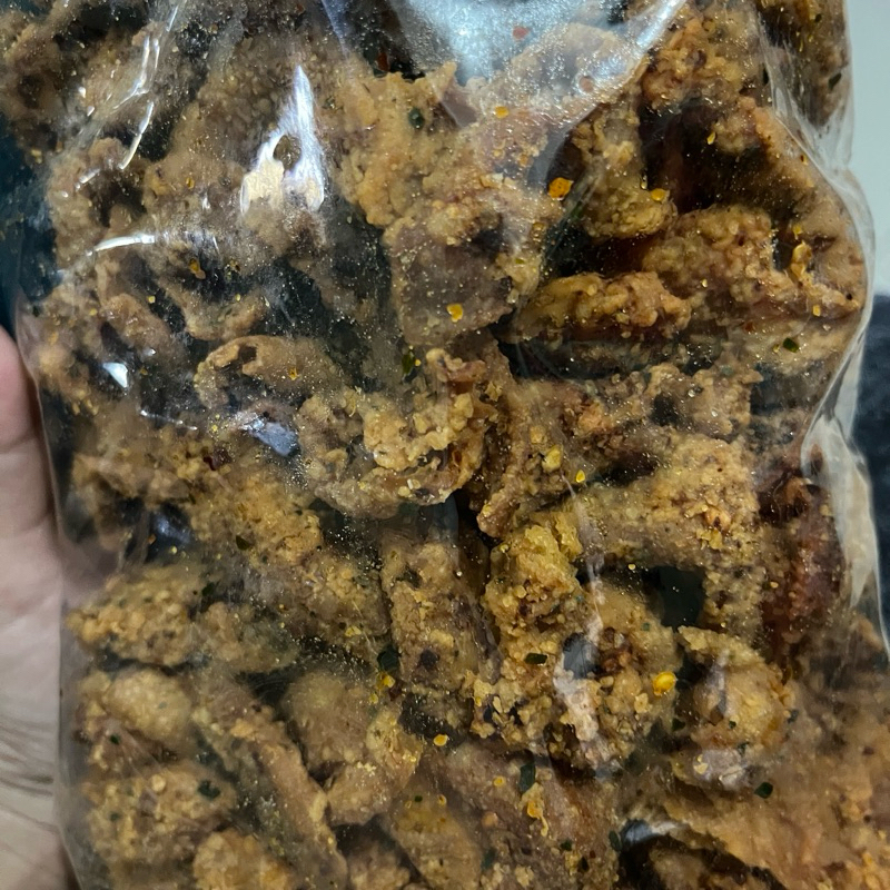 

kulit ayam krispi pedas 1 kg