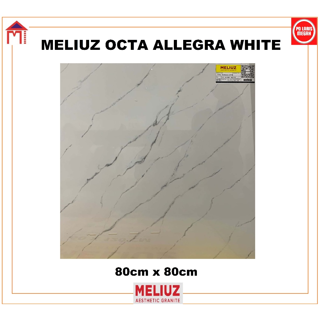 Granit Meliuz Octa Allegra White / Granit 80x80 / Granit Lantai