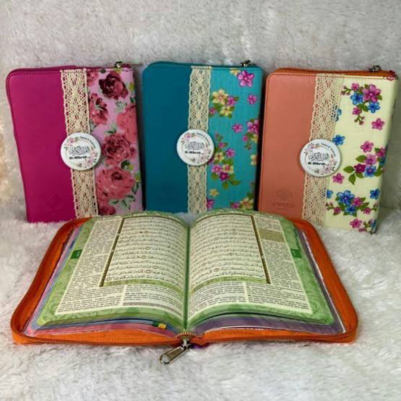 Al Quran Resleting Muslimah Al Mihrab - Al Quran Resleting Terjemah Tajwid Warna Ukuran B6