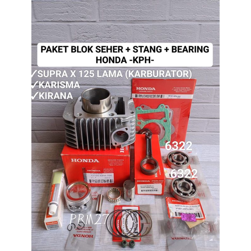 Paket blok + seher + bearing (KPH) Supra x 125 lama karbu/karisma/kirana