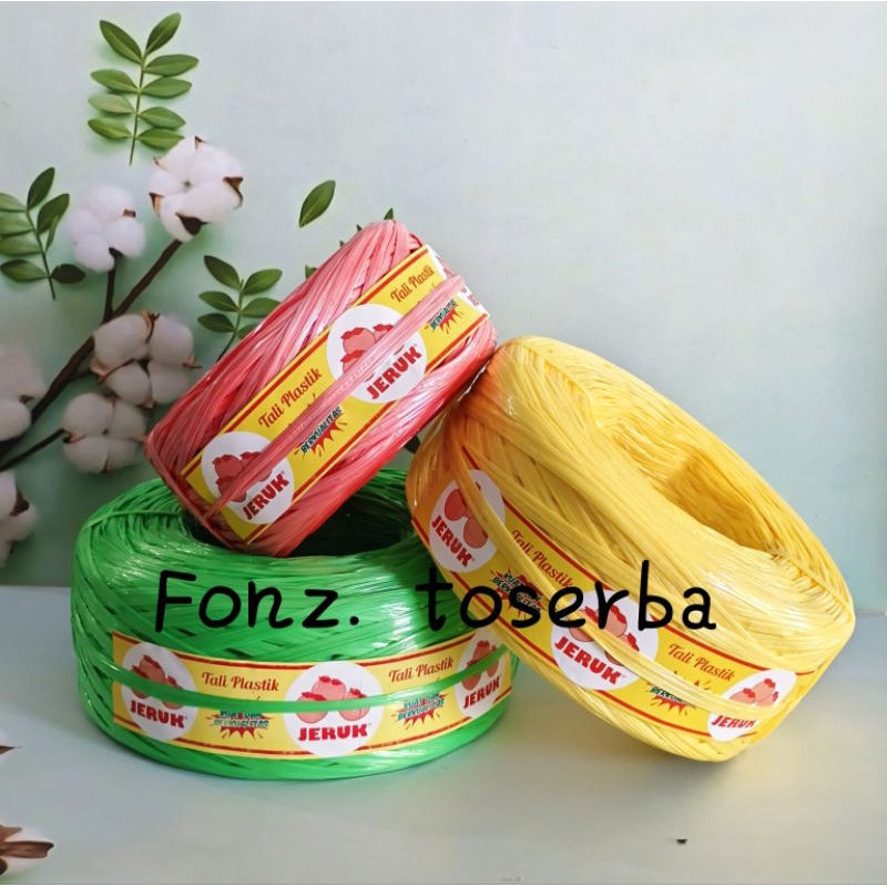 

Tali rafiah / tali plastik / tali warna jeruk 200g 400g 500g kuat