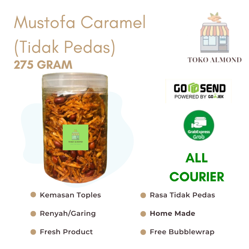 

Kentang Kering Mustofa Ikan Teri Kacang Caramel (Tidak Pedas)275gr Rp75.000