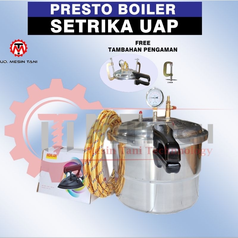 Mesin Presto Boiler Setrika Uap Laundry Murah