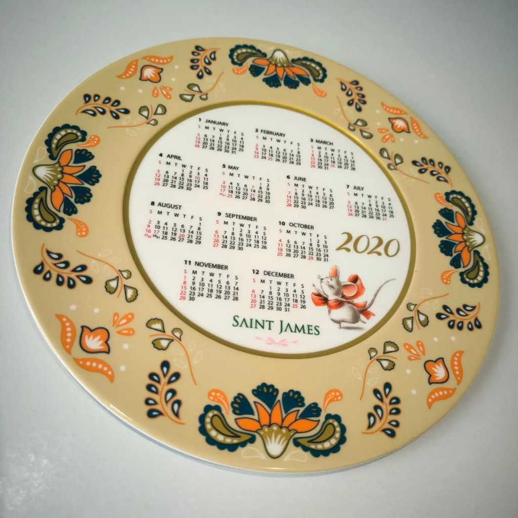 2020 Calendar Plate by St. James | Piring Makan Premium Porcelain