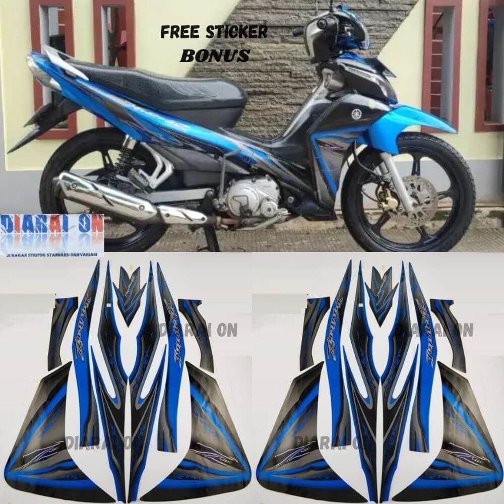 Striping Stiker Yamaha Jupiter Z 2010 - Jupiter Z Robot Biru Murah Diarai