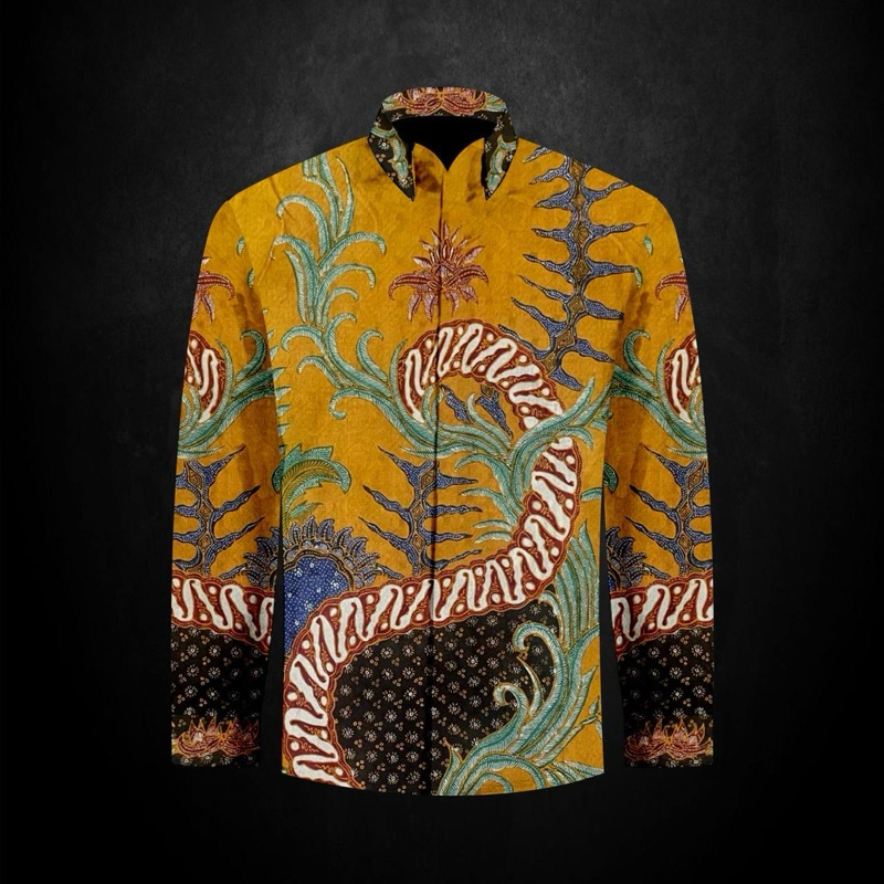 Kain batik tulis sutra atbm polos kemeja batik tulis pria asli 100% original S137