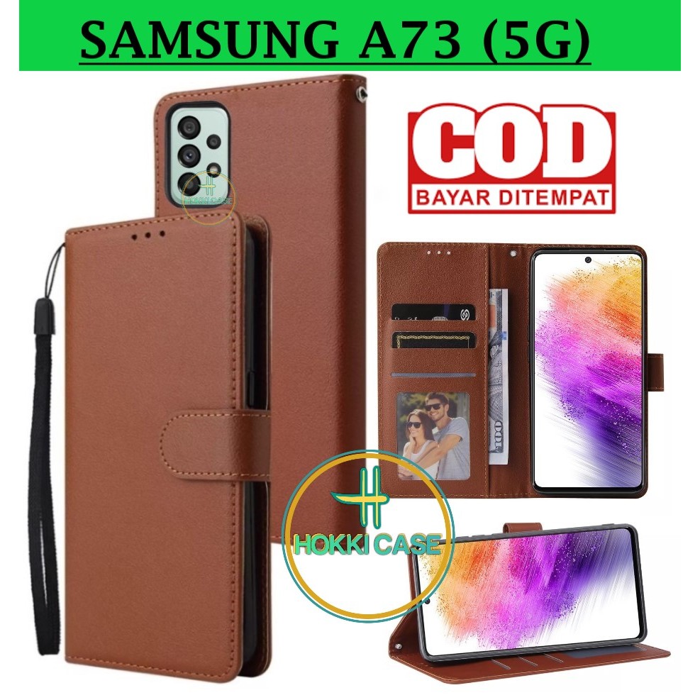 Flip Case SAMSUNG A73 5G Case Wallet Kulit Casing Dompet Case Wallet Leather Flip Case SAMSUNG A73 5