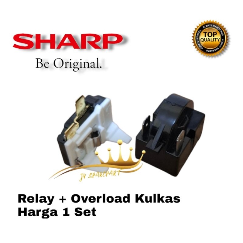 Relay Ptc + Overload Kulkas SHARP 2 Pintu | Relai Overload Kulkas 2 Pintu Sharp