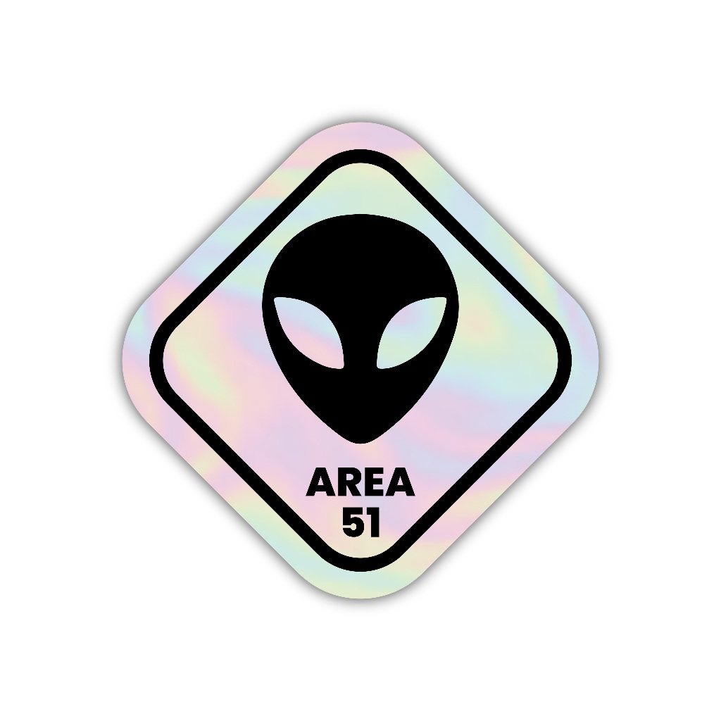 

Z231 sticker area 51, stiker hologram satuan