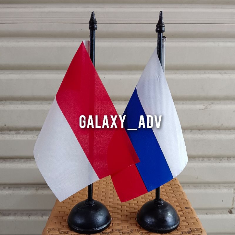 

[1PAKET]bendera meja negara RUSIA dan INDONESIA + tiang