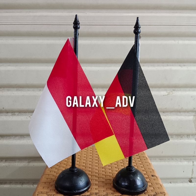 

[1PAKET]bendera meja negara JERMAN dan INDONESIA + tiang