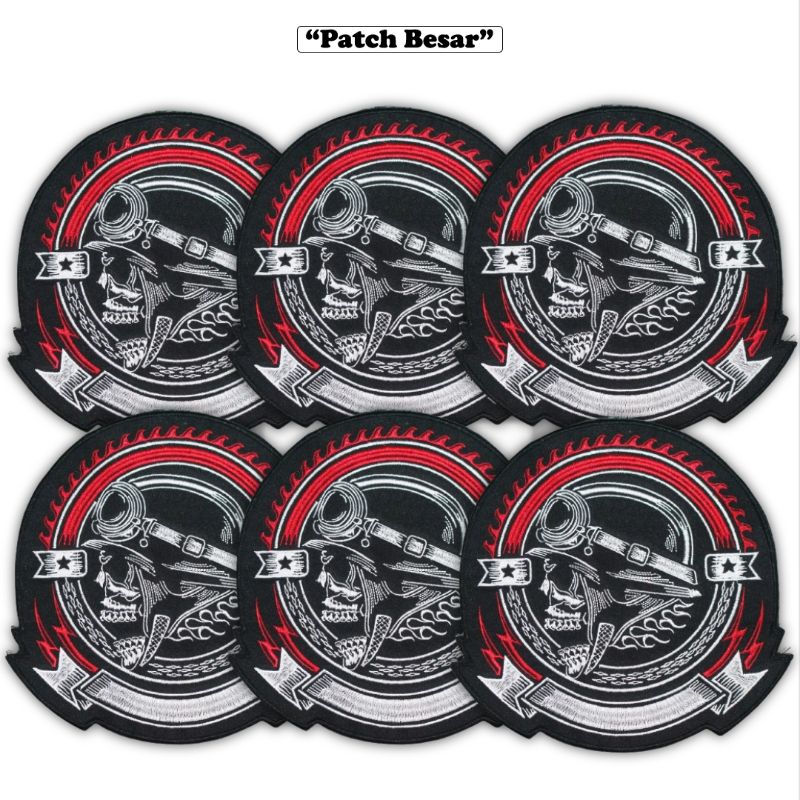 Racing Emblem Motor Back Patch Bordir Punggung Aksesoris Patch Bordir Besar Punggung