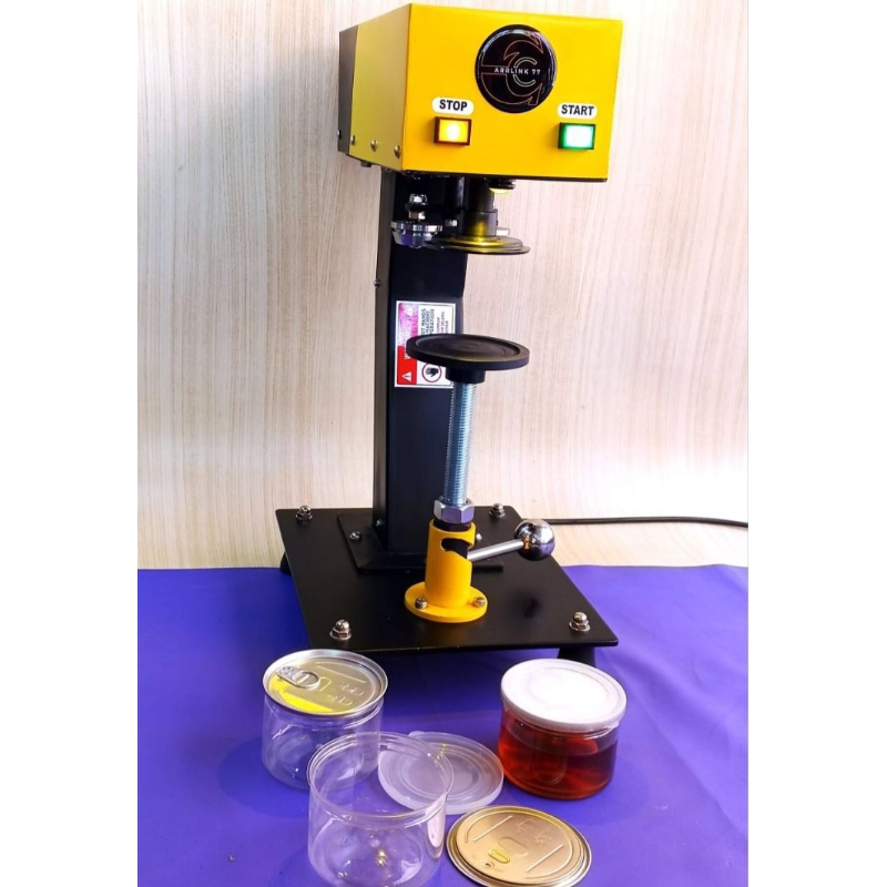 can seamer/can sealing/mesin penutup botol plastik pet can semi outomatic/botol pet can 84 mm (250 m