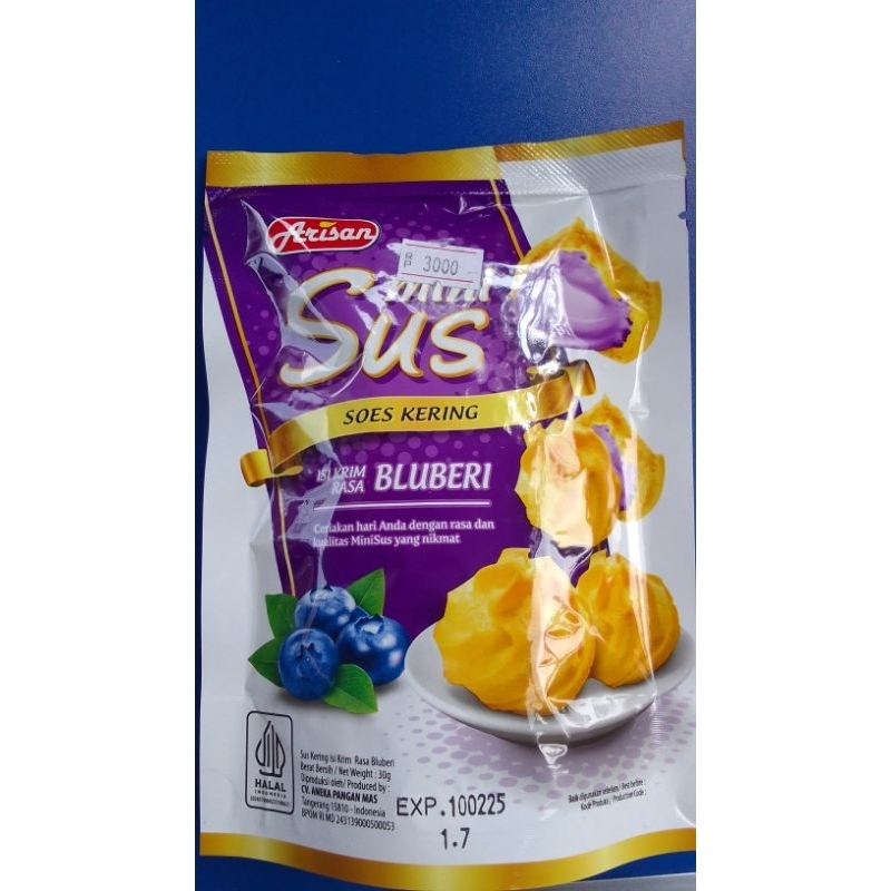 

Soes kering rasa bluberi 30 gram
