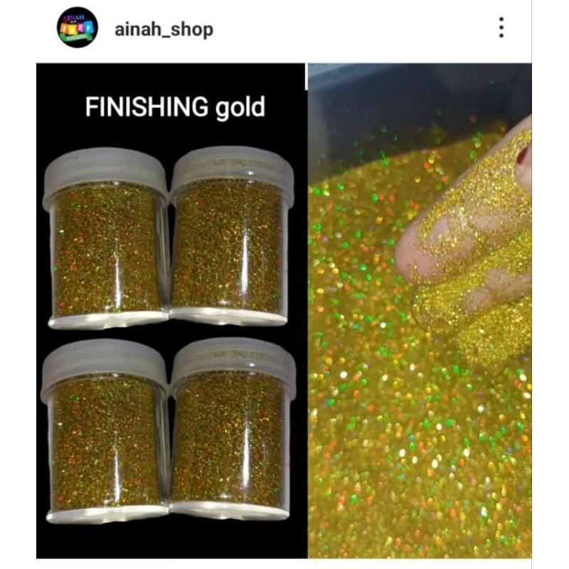 GLITTER GOLD HOLOGRAM kemasan pot 20cc