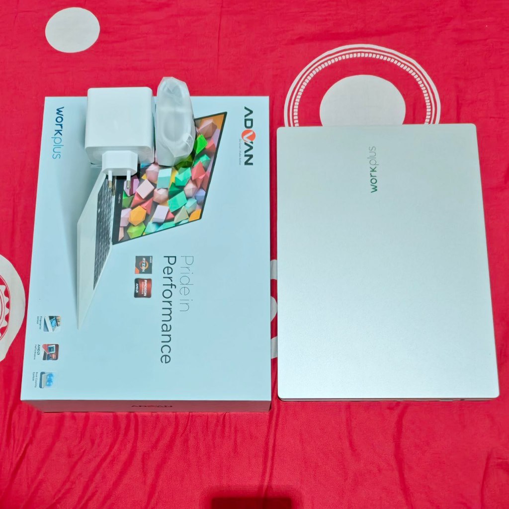 ADVAN Laptop Workplus AMD RYZEN 5 6600H 14" FHD IPS 16GB 512GB Bekas Full Set Like New Advan Workplu