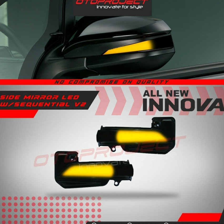 SIDE MIRROR LED V2 WITH SQUENTIAL ALL NEW INNOVA/ INNOVA ZENIX / FORTUNER