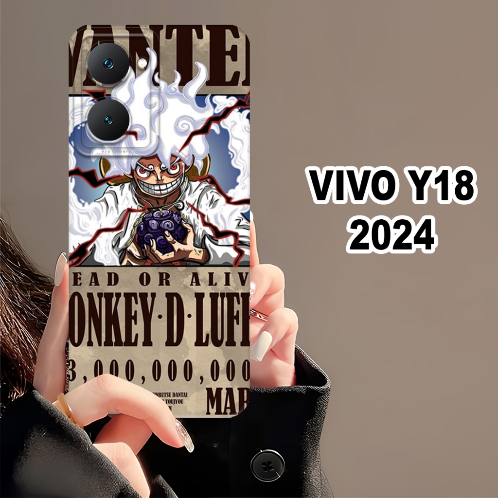 AC4/Softcase VIVO  Y18 terbaru 2024 motif gambar One Piece Luffy Gear5/ softcase procamera silikon T