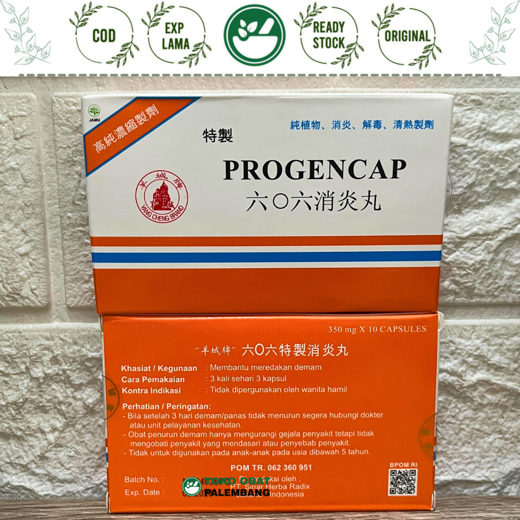 PROGENCAP 10 KAPSUL SPECIFIC XIAO YAN WAN OBAT DEMAM RADANG SIFILIS SIPILIS 606