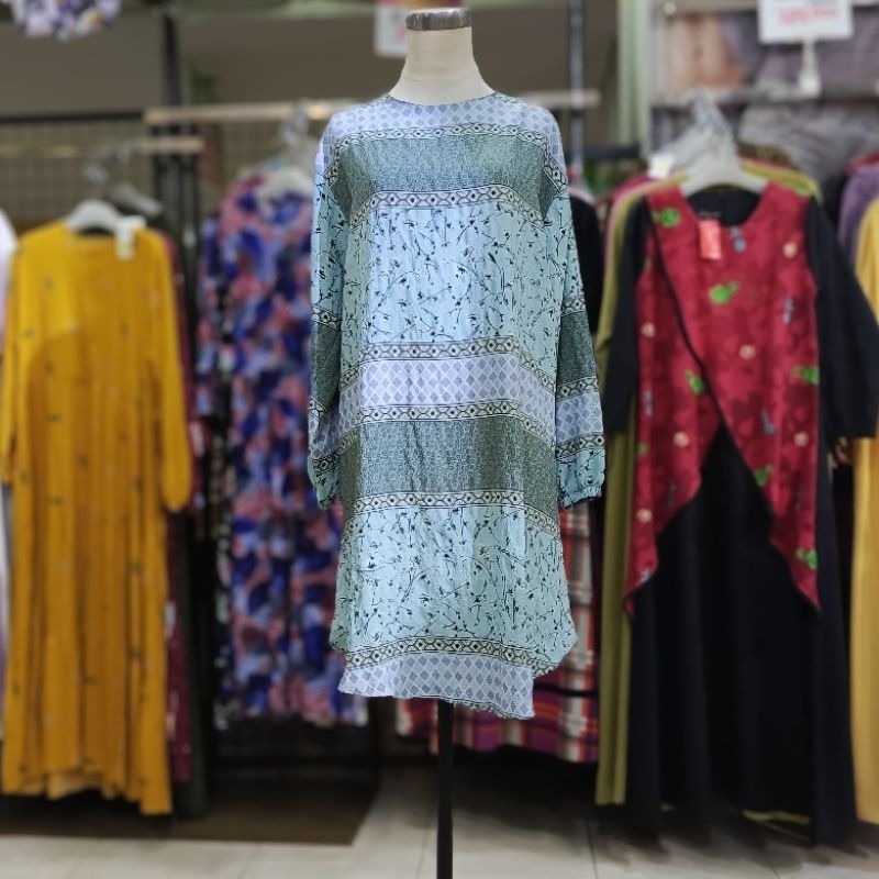 Tunik Oversize Motif Lengan Panjang Karet 339