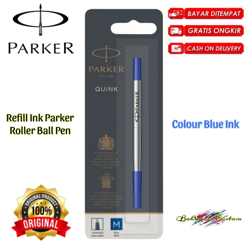 

REFILL ISI ULANG TINTA ORIGINAL PULPEN PARKER ROLLER BALL PEN BLUE INK