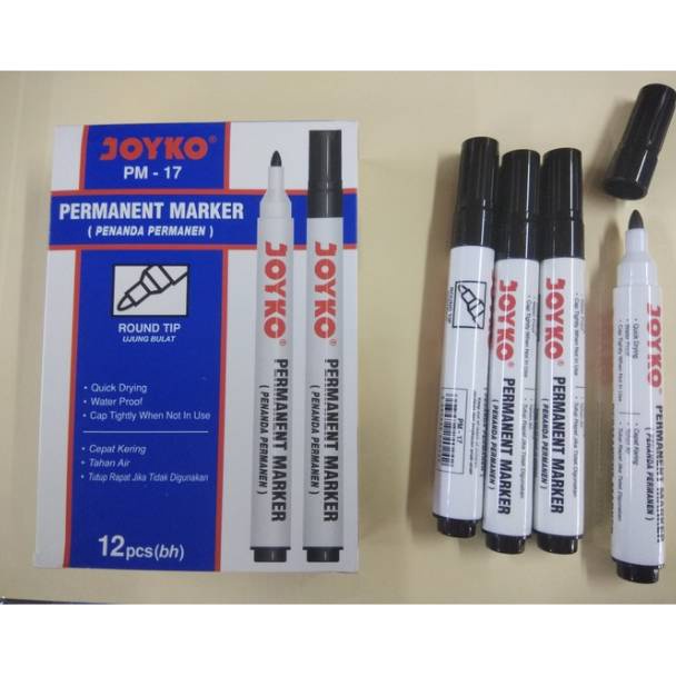 

KODE F23V Spidol Permanen Marker Joyko PM17 LUSIN