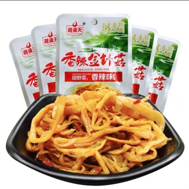 

Spicy Mushroom Jamur Enoki Cemilam Snack Viral China