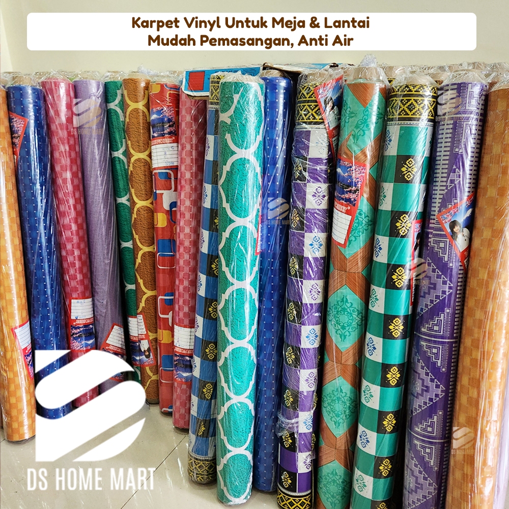 PER ROLL 10 METER Karpet Lantai Plastik Vinyl / Alas Meja Makan Bahan PREMIUM GROSIR Lebar 1.2m