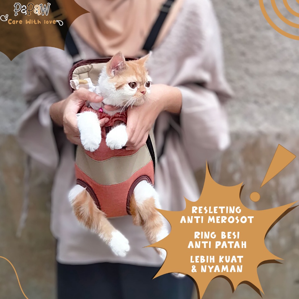 Harga Bersahabat Gendongan Kucing Depan Belakang Tas Gendong Anjing Kitten Lucu