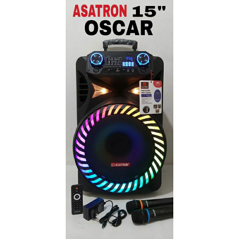 Speaker karaoke 15 inch asatron oscar speaker portable 15 inch asatron