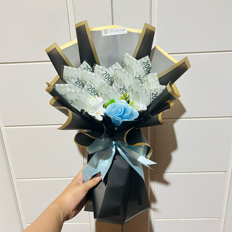 BUCKET UANG ASLI PECAHAN 2000 / TERMURAH FREE PLASTIK BUCKET THANKS CARD/BUCKET UANG MURAH