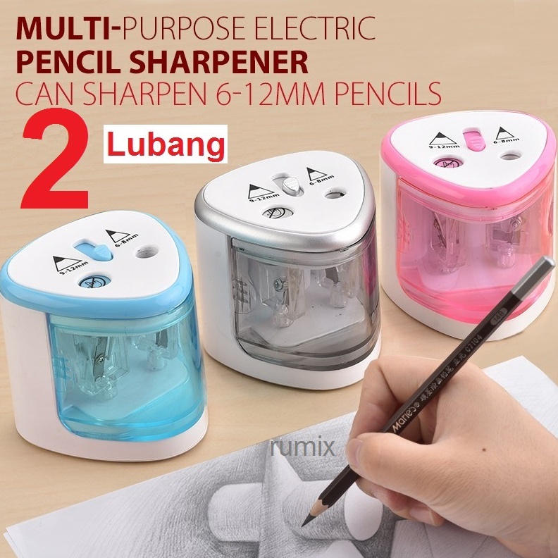 

KODE G45V Rautan Serutan Electric Pencil Pensil Tenwin Otomatis Elektrik Automatic Electric Sharpener Dua Lubang