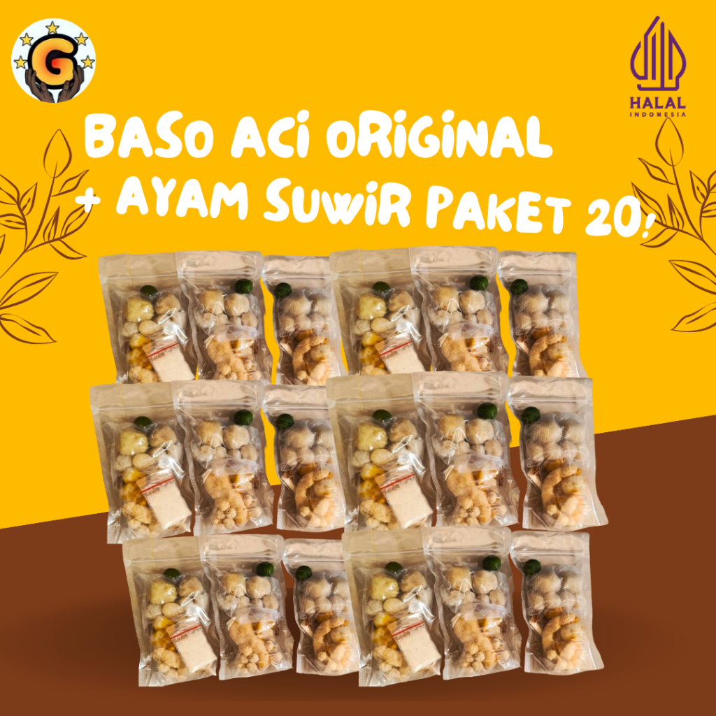 

Paket 20 Bungkus Baso Aci Original + Ayam Suwir Nikmat Enak Gurih dan Lezat