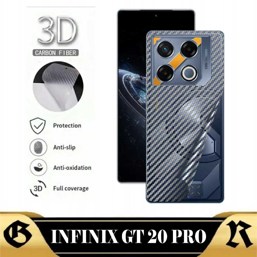 Garskin Carbon INFINIX GT 20 PRO Pelindung Layar Belakang