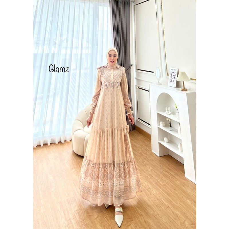 Set Gamis Kerudung Segiempat | Set Gamis Jilbab Ori Glamz | Set Gamis Hijab Terkini