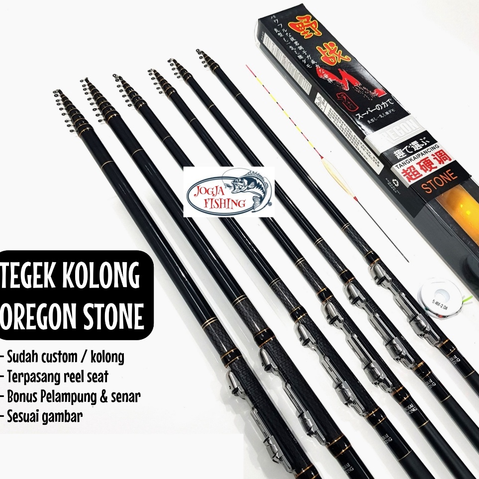 KODE X43F JORAN TEGEK KOLONG OREGON STONE 27 3 36 45 54 CARBON RING  REEL SEAT SIAP PAKAI
