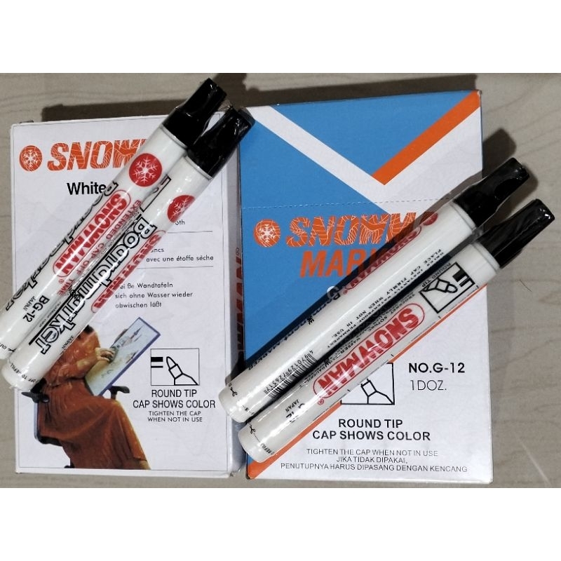 

spidol snowman warna hitam 12pcs G 12 / BG 12
