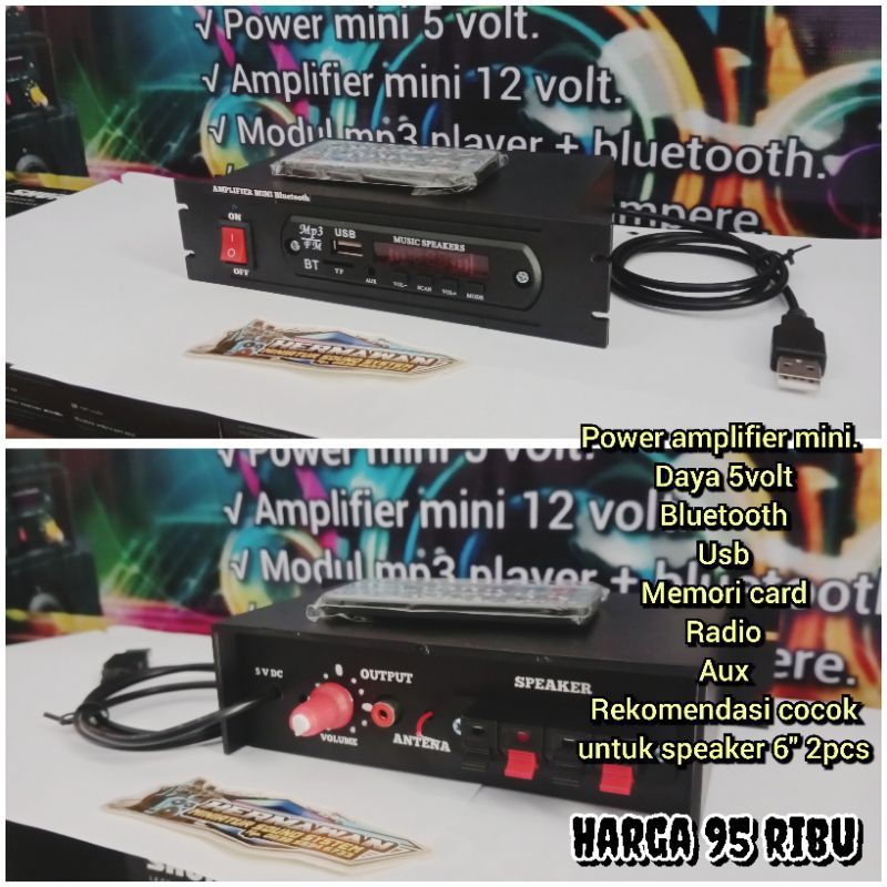 Amplifier mini MP3 player bluetooth.