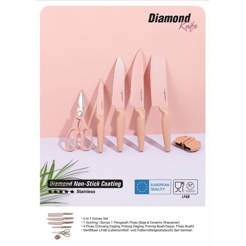 PISAU STEINCOOKWARE set diamond knife pisau daging pisau buah