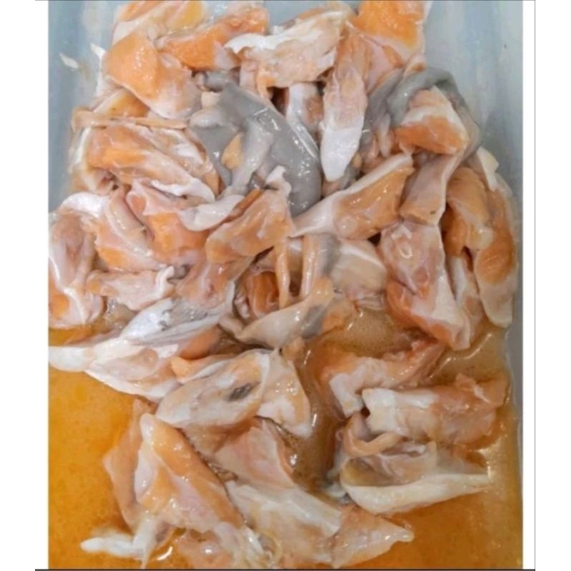 

RAHANG SALMON FROZEN ADA DURI 1/2 KG.Sirip Daging Salmon 1 kg